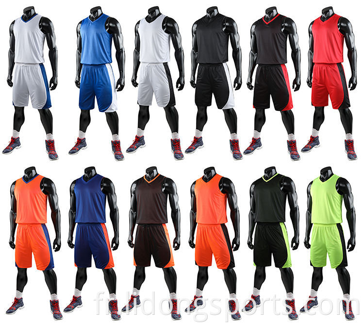 Vêtements de basket-ball personnalisés en gros Dernier maillot de basket-ball et shorts conception de la sublimation réversible en uniforme de basket-ball